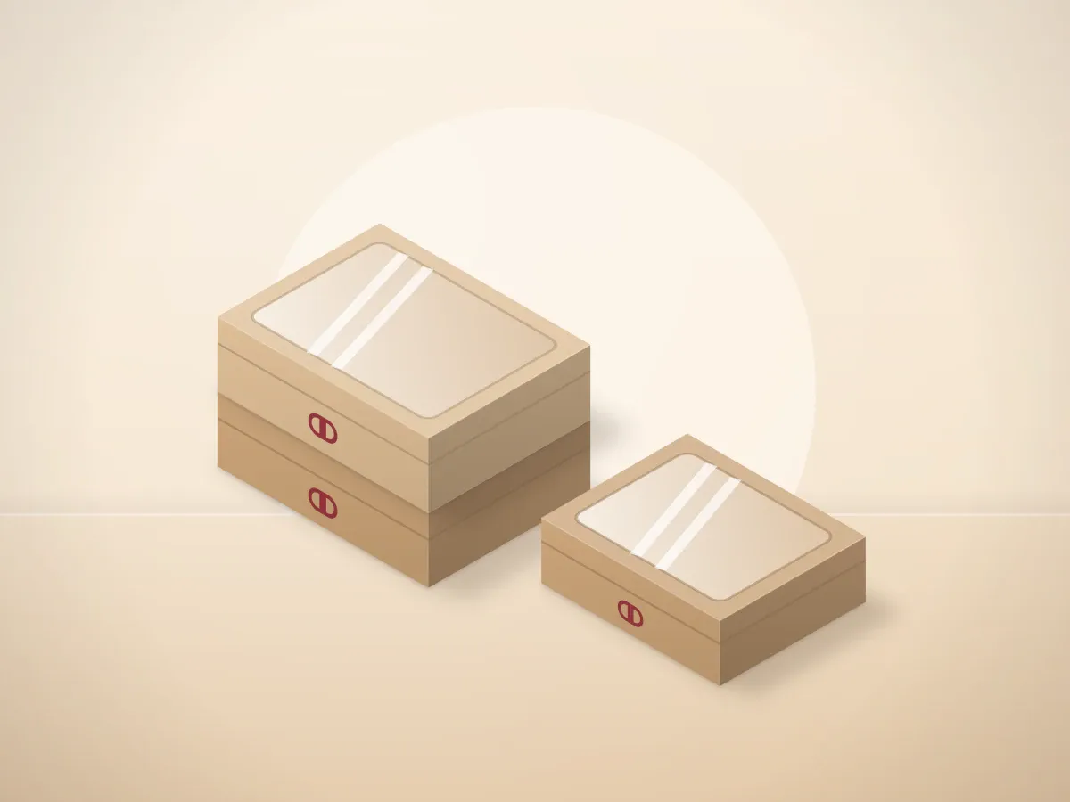 Windowed Kraft Food Boxes: product illustration