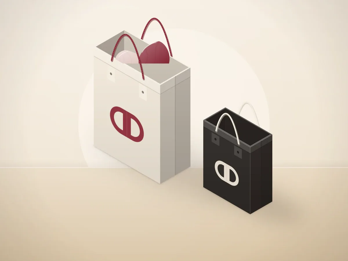 Rope-handle Gift Bags: colour and format options