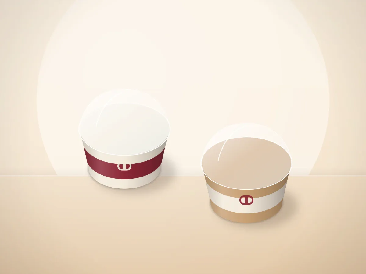 Round Food Containers: colour and format options